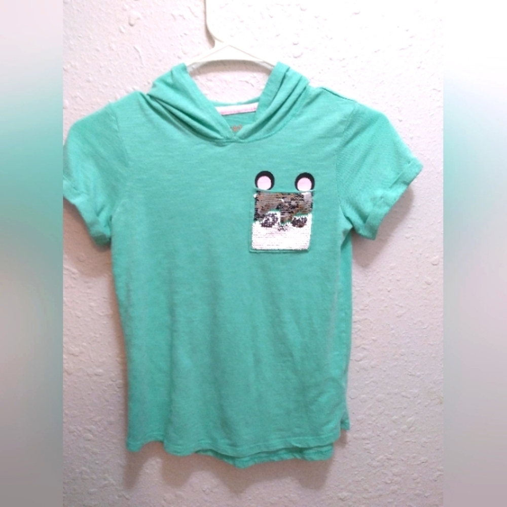Cat+Jack Hooded Sequin Tee